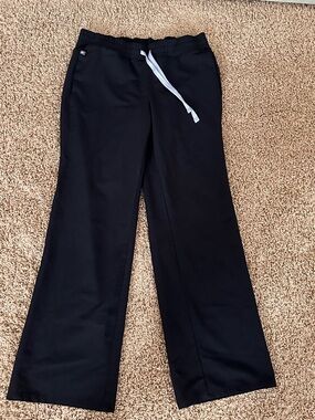 HTF Retired Figs Wide Leg Black Pants Small